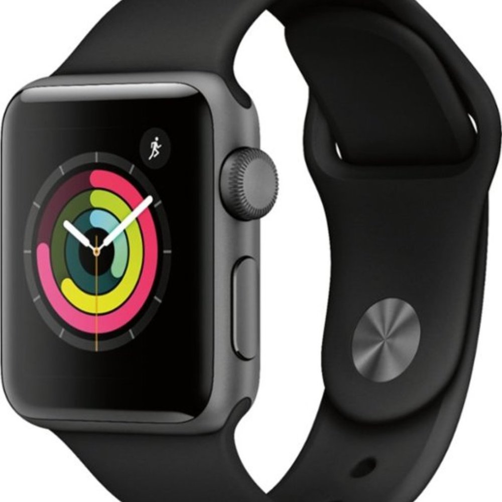 Apple Watch Series 3 [GPS 38mm] Smart Watch w/ Space Gray Aluminum Case & Black